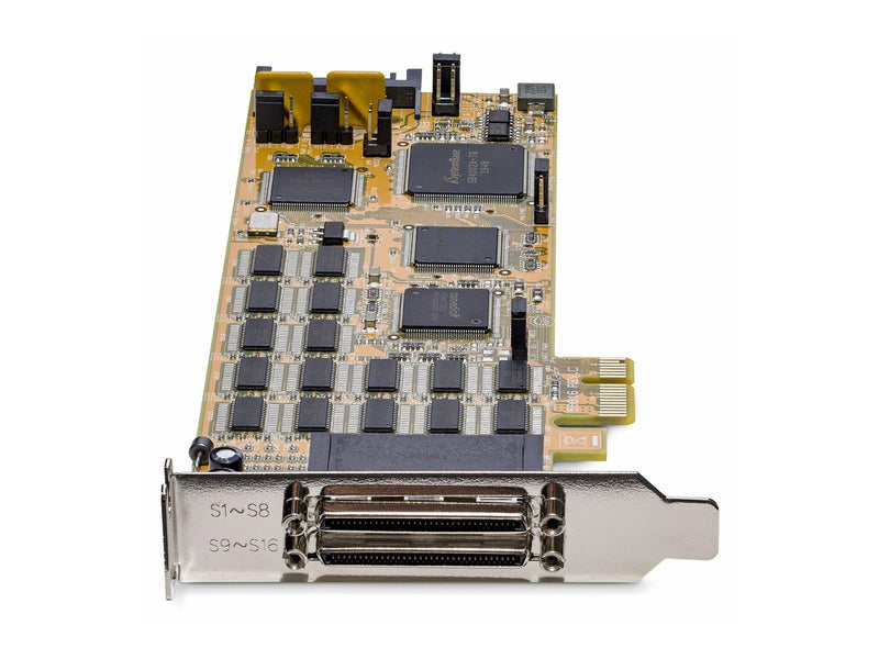 StarTech.com 16 Port PCI Express Serial Card - High-Speed PCIe Serial Card - expansion module