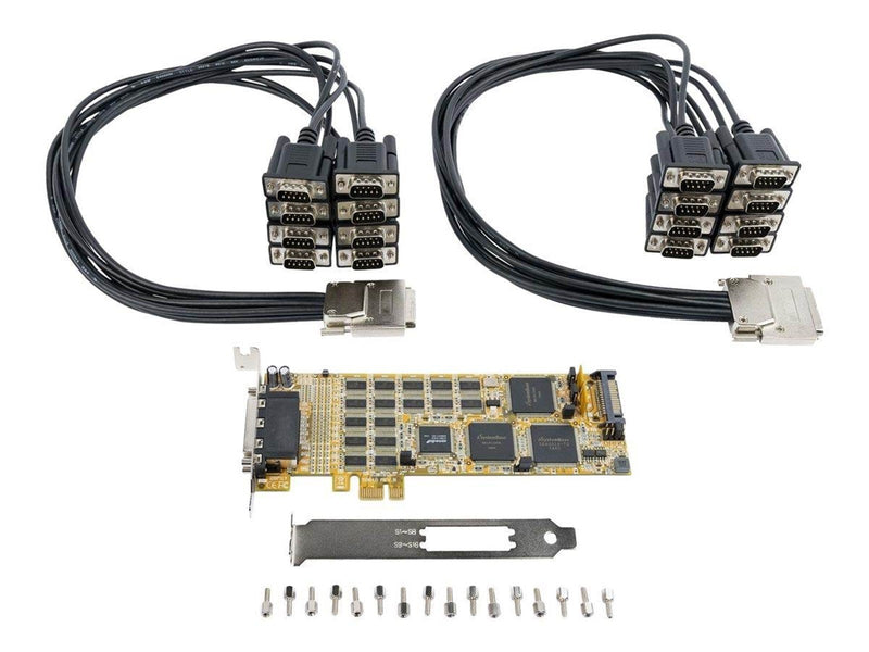 StarTech.com 16 Port PCI Express Serial Card - High-Speed PCIe Serial Card - expansion module