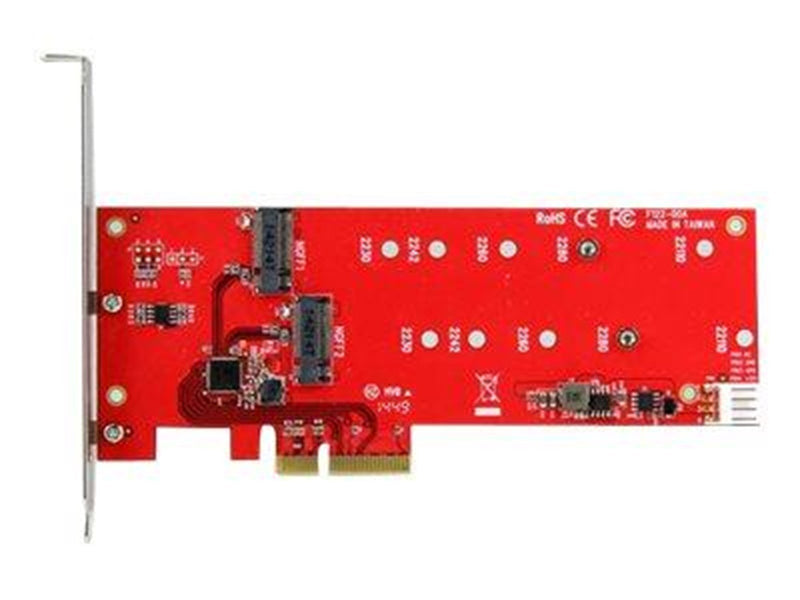 StarTech.com 2x M.2 SATA SSD Controller Card - PCIe M.2 SATA III NGFF Card - storage controller - M.2 Card / SATA 6Gb/s - PCIe 2