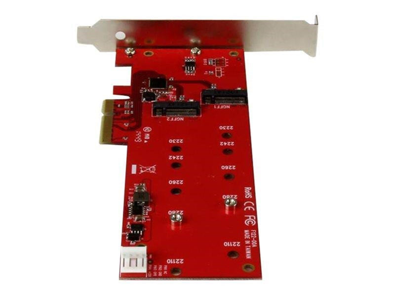 StarTech.com 2x M.2 SATA SSD Controller Card - PCIe M.2 SATA III NGFF Card - storage controller - M.2 Card / SATA 6Gb/s - PCIe 2