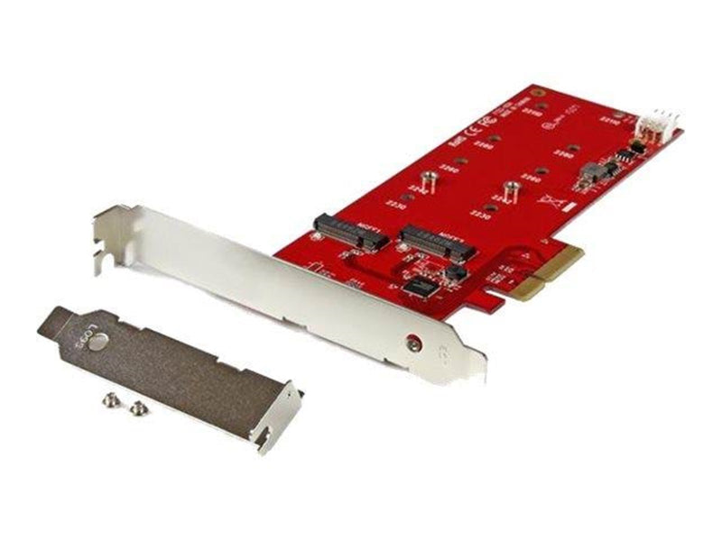StarTech.com 2x M.2 SATA SSD Controller Card - PCIe M.2 SATA III NGFF Card - storage controller - M.2 Card / SATA 6Gb/s - PCIe 2
