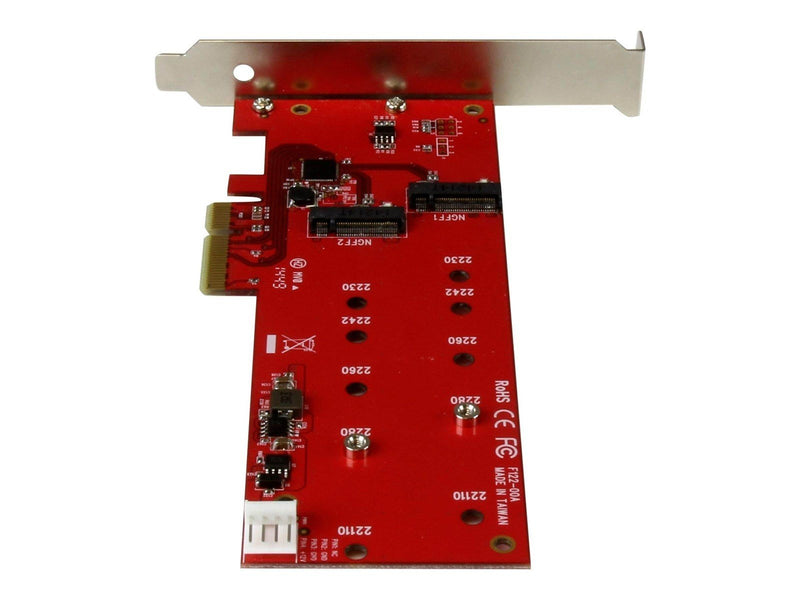 StarTech.com 2x M.2 SATA SSD Controller Card - PCIe M.2 SATA III NGFF Card - storage controller - M.2 Card / SATA 6Gb/s - PCIe 2