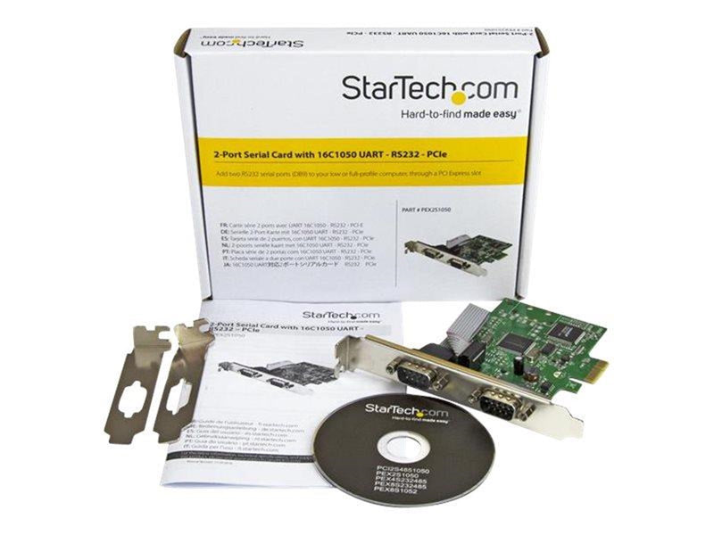 StarTech.com 2-Port PCI Express Serial Card with 16C1050 UART