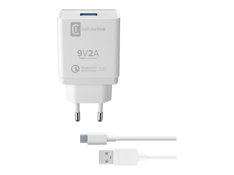 CELLULAR USB-C Charger Kit QC Black