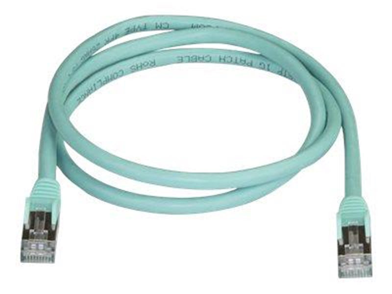 StarTech.com 1m Aqua Cat6a / Cat 6a Shielded Ethernet Patch Cable 1 m - patch cable - 1 m - aqua - Grün - 1 meter