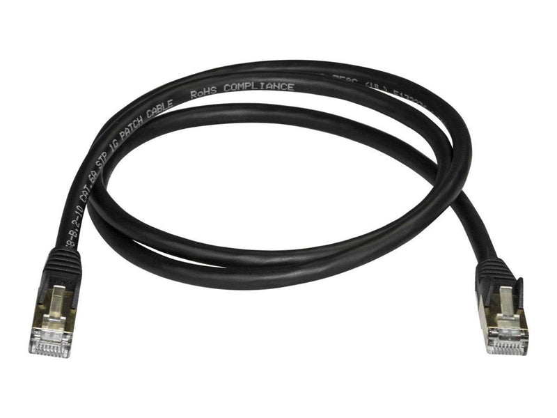 StarTech.com 1m Black Cat6a / Cat 6a Shielded Ethernet Patch Cable 1 m - patch cable - 1 m - black - Schwarz - 1 meter