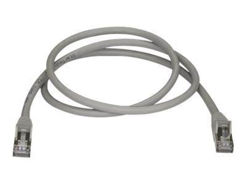 StarTech.com 1m Gray Cat6a / Cat 6a Shielded Ethernet Patch Cable 1 m - patch cable - 1 m - grey - Grau - 1 meter