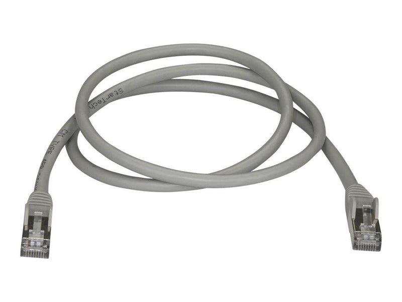 StarTech.com 1m Gray Cat6a / Cat 6a Shielded Ethernet Patch Cable 1 m - patch cable - 1 m - grey - Grau - 1 meter