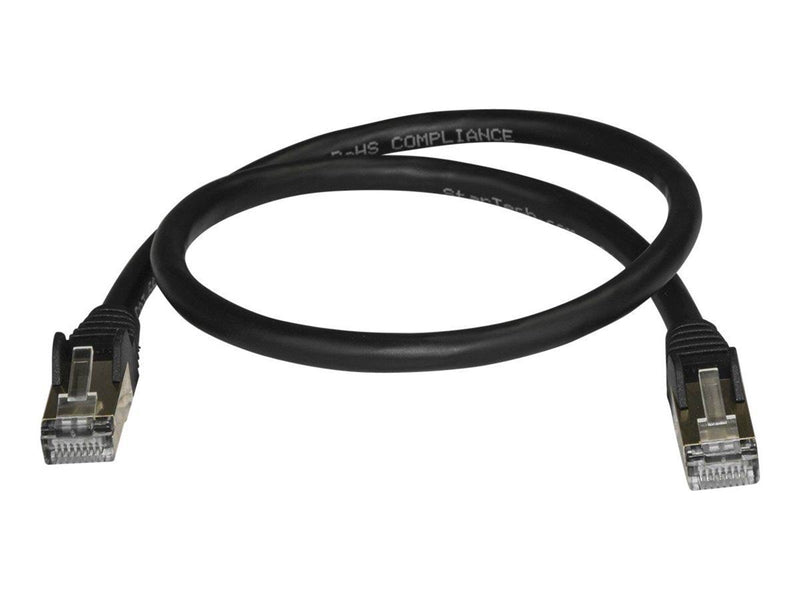 StarTech.com 0.5m Black Cat6a / Cat 6a Shielded Ethernet Patch Cable 0.5 m - patch cable - 50 cm - black - 0.5 meter