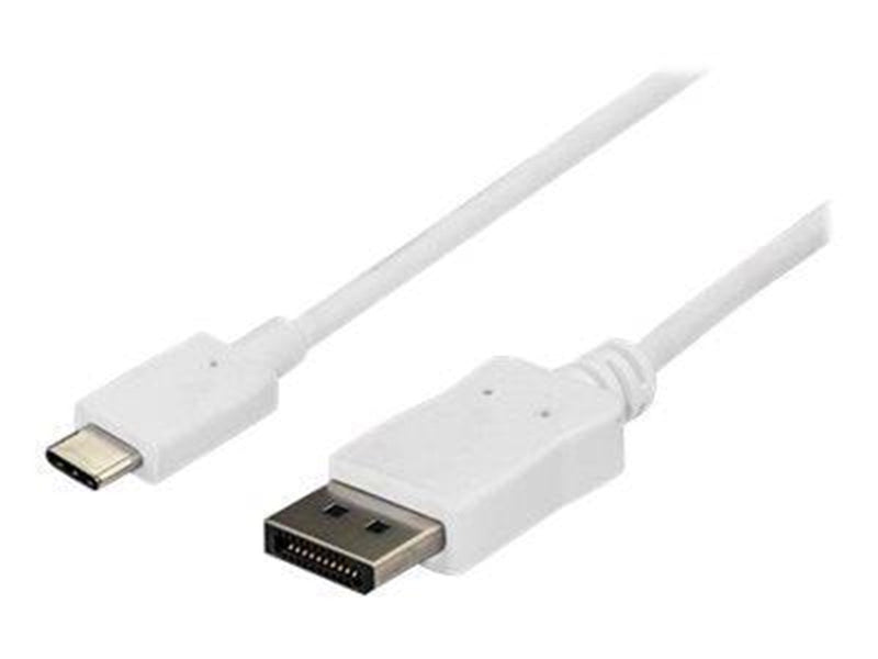 StarTech.com 6 ft / 1.8m USB C to DisplayPort Cable - 4K 60Hz - White - external video adapter - STM32F072CBU6