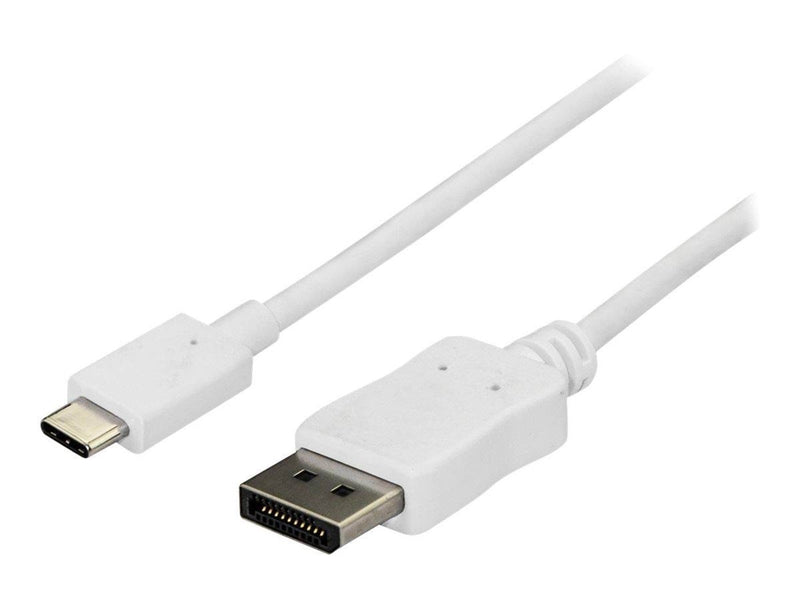 StarTech.com 6 ft / 1.8m USB C to DisplayPort Cable - 4K 60Hz - White - external video adapter - STM32F072CBU6