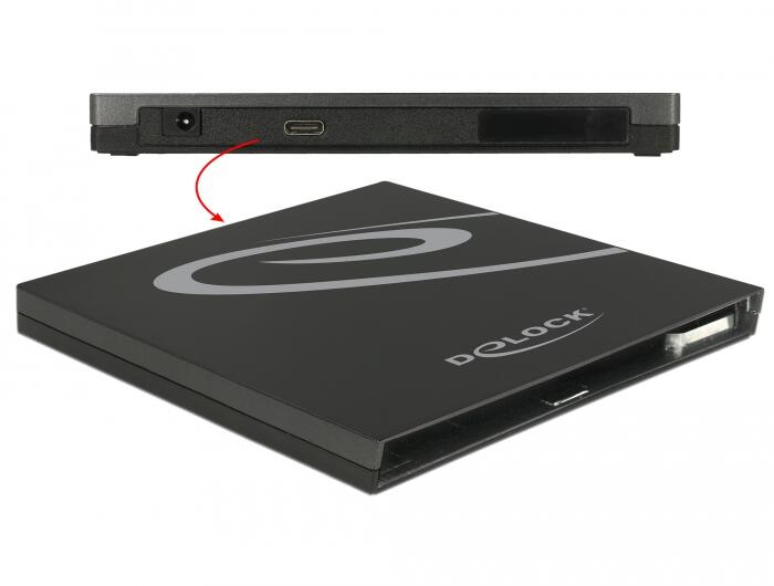 DeLOCK Externes Gehäuse für Ultra Slim SATA Laufwerke 9,5 mm
