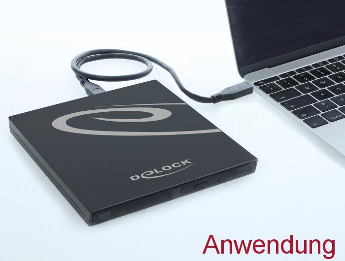 DeLOCK Externes Gehäuse für Ultra Slim SATA Laufwerke 9,5 mm