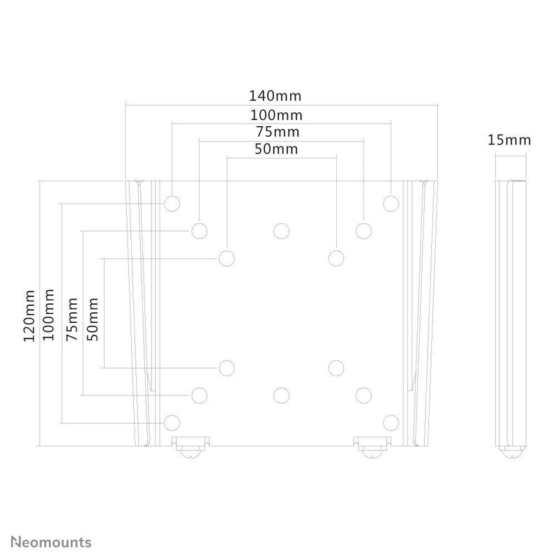Neomounts FPMA-W25BLACK starre Wandhalterung