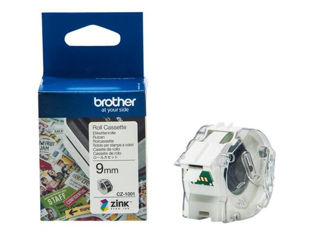 Original Brother CZ-1001 Farbetikettenrolle 9 mm breit, 5 m lang