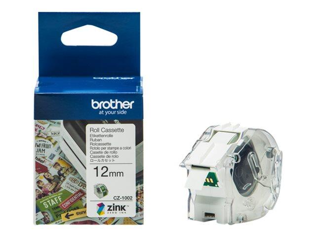 Original Brother CZ-1002 Farbetikettenrolle 12 mm breit, 5 m lang