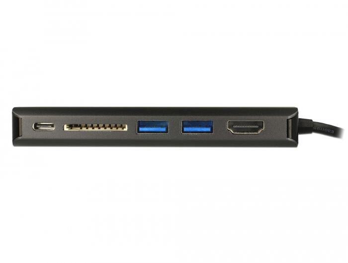 DeLOCK Dockingstation USB Type-C 3.1 zu HDMI / Gigabit LAN / USB 3.0 Type-A