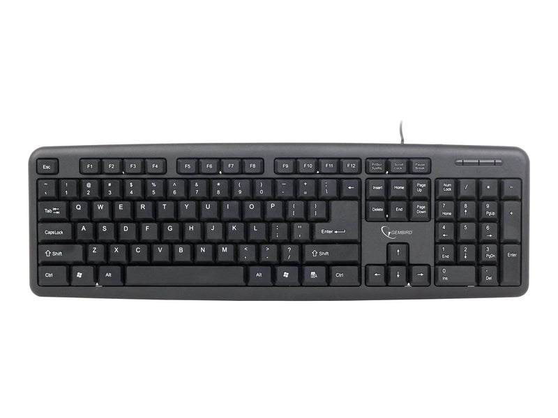 Gembird KB-U-103 - keyboard - US - black - Tastaturen - Englisch - US - Schwarz