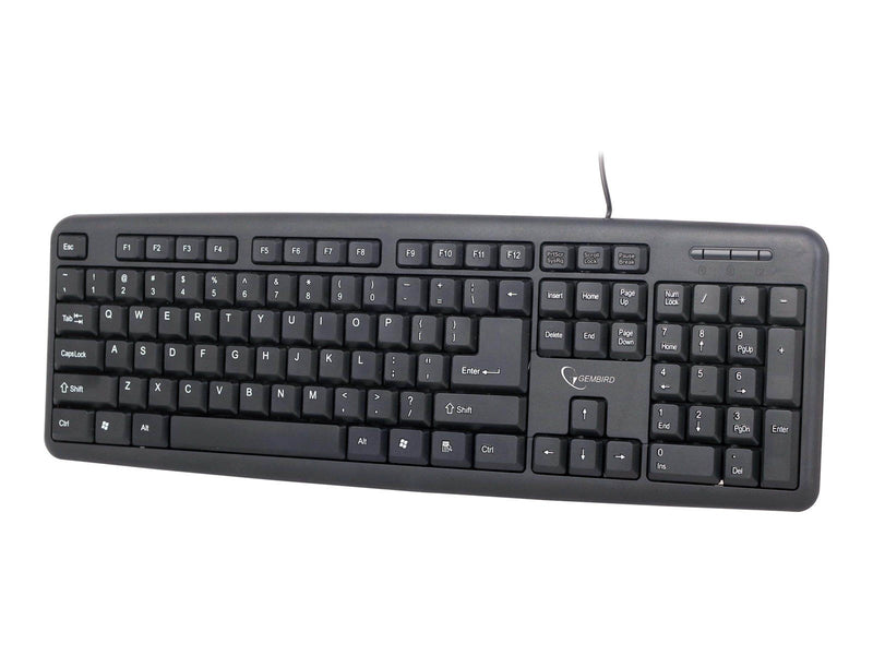 Gembird KB-U-103 - keyboard - US - black - Tastaturen - Englisch - US - Schwarz