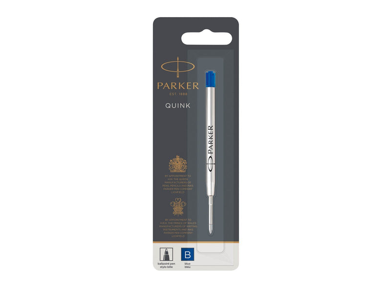 Parker Kugelschreibermine | breite Spitze | blaue QUINKflow Tinte | 1 Ersatzmine für Kugelschreiber