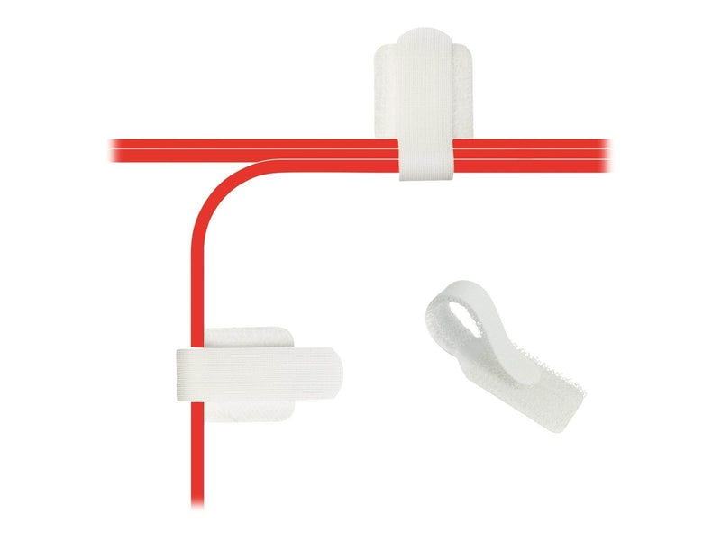 LABEL THE CABLE Cable Holder Wall Straps White (50-Pack)