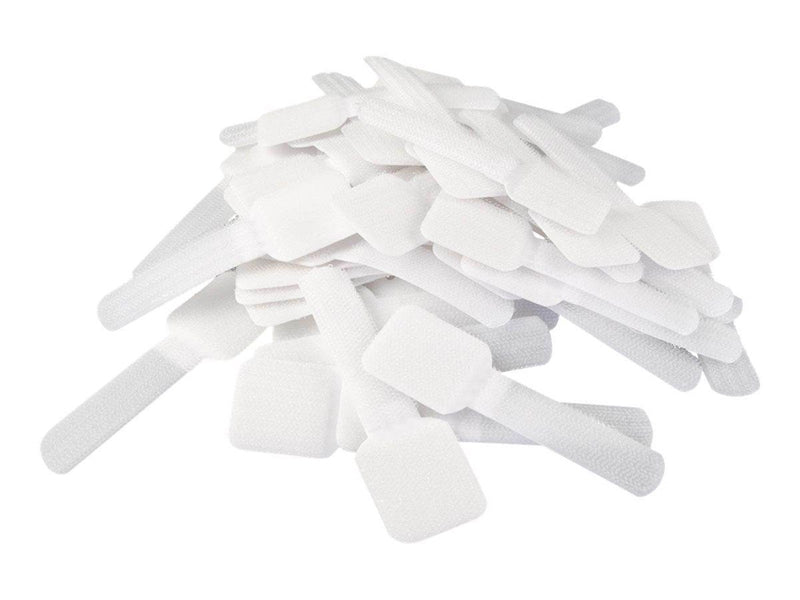 LABEL THE CABLE Cable Holder Wall Straps White (50-Pack)