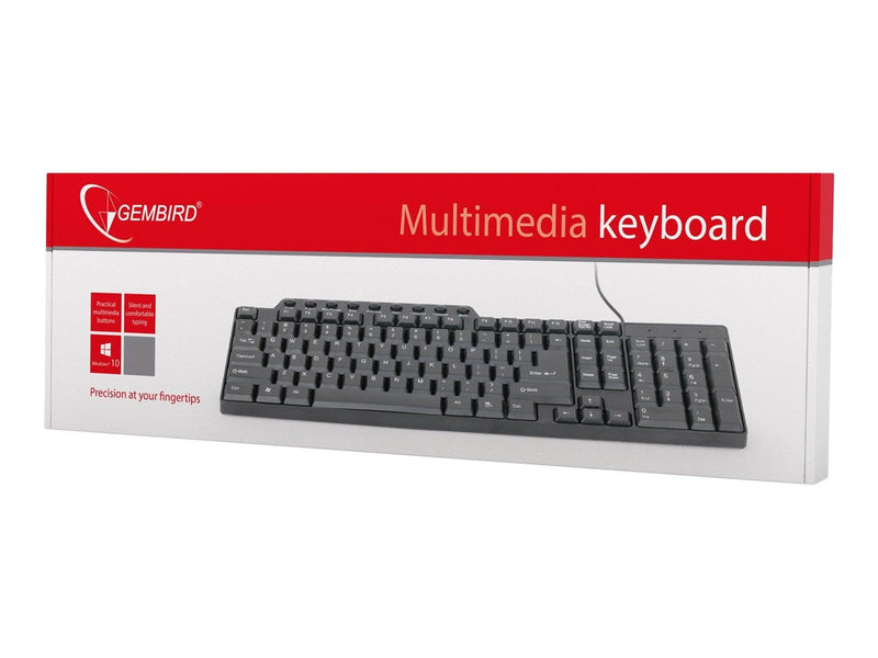Gembird KB-UM-104 - keyboard - US - black - Tastaturen - Englisch - US - Schwarz