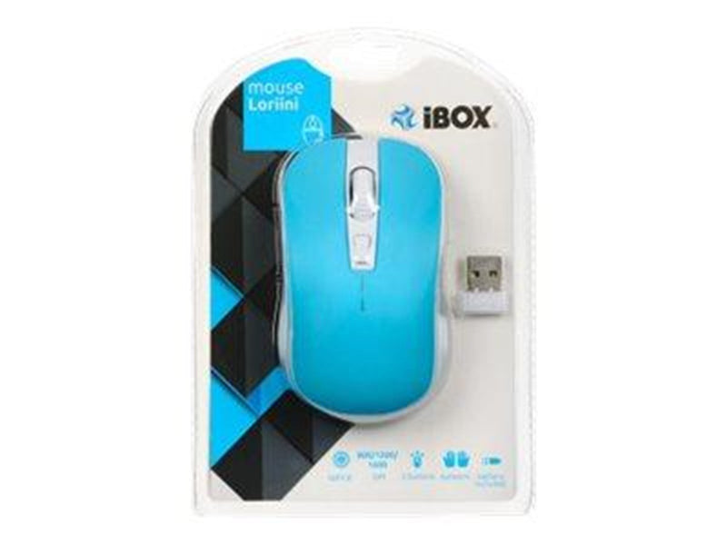 iBOX LORIINI BLUE - mouse - 2.4 GHz - white blue - Maus (Blau)