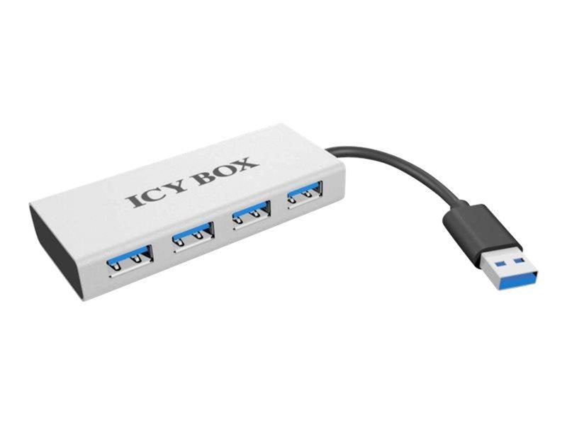 RaidSonic ICY BOX IB-AC6104 USB-Hubs - USB 3.2 - 4 - silber