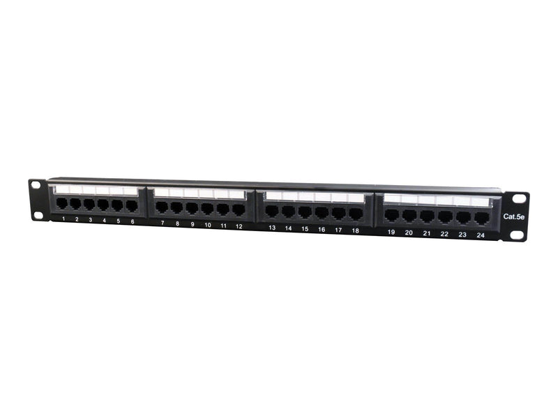 Gembird NPP-C524CM-001 - patch panel with cable management - 1U - 19"