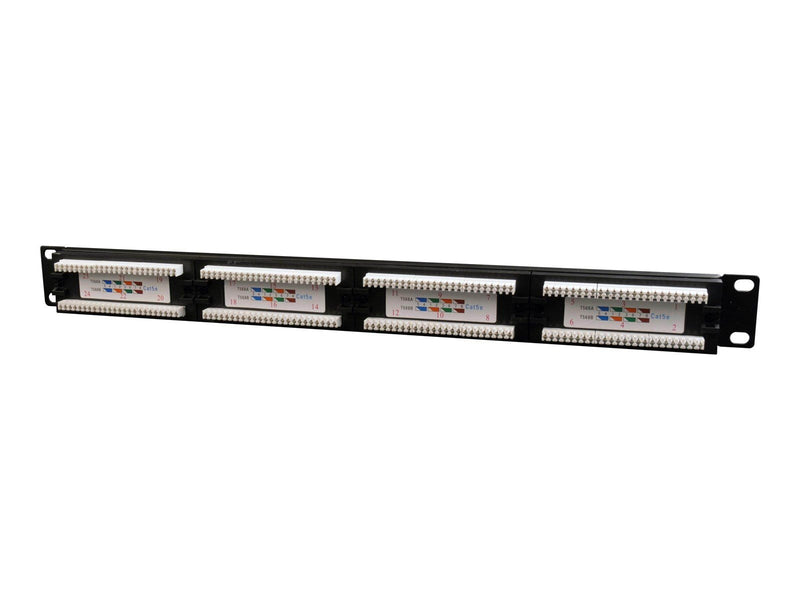 Gembird NPP-C524CM-001 - patch panel with cable management - 1U - 19"