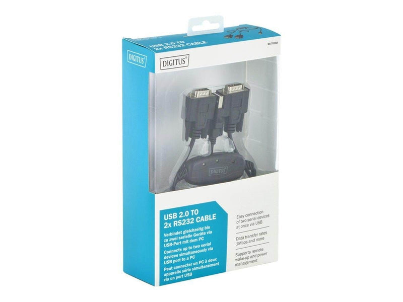 DIGITUS DA-70158 USB 2.0 to 2x RS232 Cable