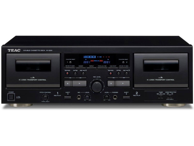 TEAC W-1200 - dual cassette deck - Doppelkassettendeck - Schwarz