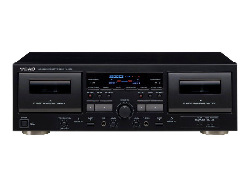 TEAC W-1200 - dual cassette deck - Doppelkassettendeck - Schwarz