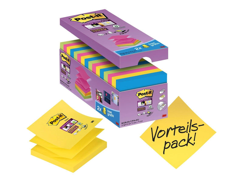 3M Post-it Super Sticky Z-Notes R330-SSVP16-EU