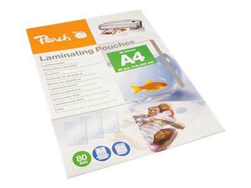 Peach - 25-pack - 216 x 303 mm - lamination pouches