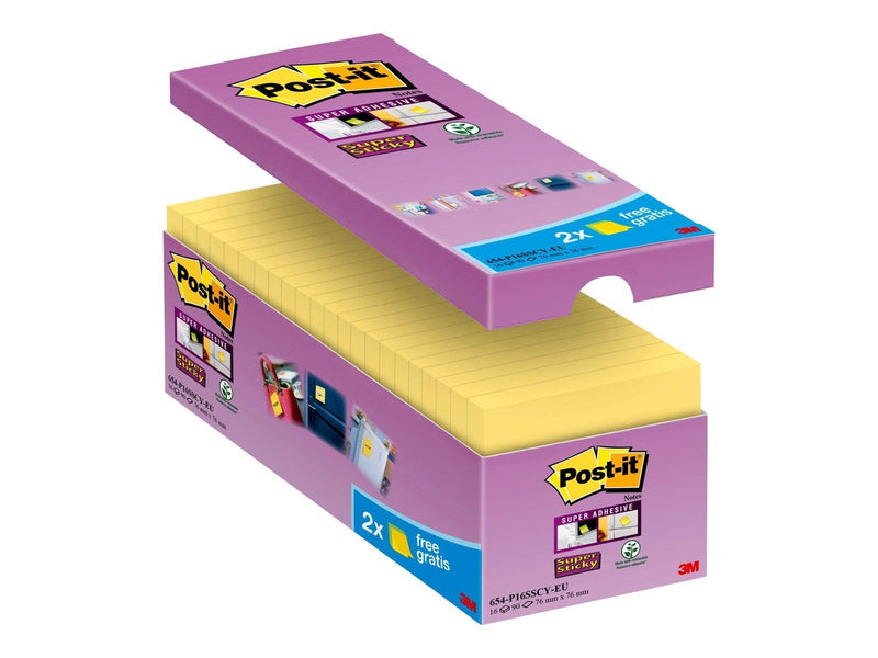 3M Post-it Super Sticky 654-P16SSCY-EU