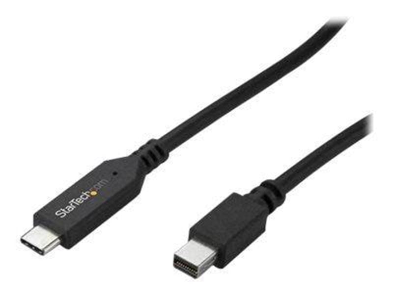 StarTech.com 1.8m / 6 ft USB-C to Mini DisplayPort Cable - 4K 60Hz - Black - external video adapter - STM32F072CBU6 - black