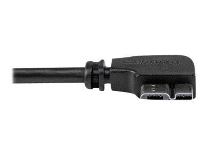 StarTech.com 3ft Slim Right-Angle Micro USB 3.0 Cable - M/M - USB 3.1 Gen 1 - USB cable - 1 m