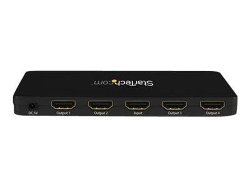 StarTech.com 4K HDMI 4-Port Video Splitter - 1x4 HDMI Splitter - 4K 30Hz - video/audio switch - 4 ports