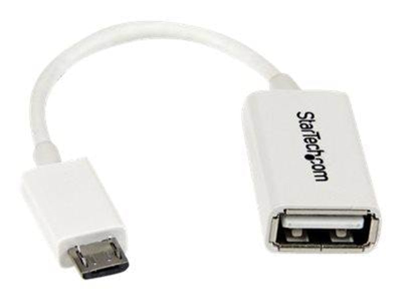 StarTech.com 5in White Micro USB to USB OTG Host Adapter M/F - USB adapter - 12.7 cm