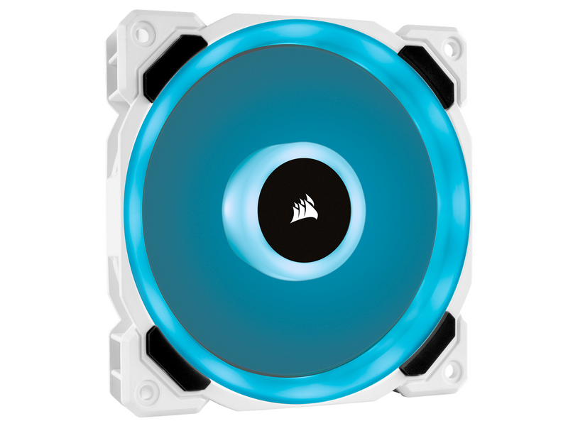 Corsair LL120 RGB Dual Light White 3-pack + Node PRO - Gehäuselüfter - 120mm - Weiß mit RGB-Beleuchtung - 36 dBA