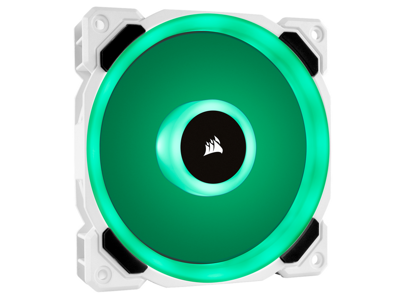 Corsair LL120 RGB Dual Light White 3-pack + Node PRO - Gehäuselüfter - 120mm - Weiß mit RGB-Beleuchtung - 36 dBA