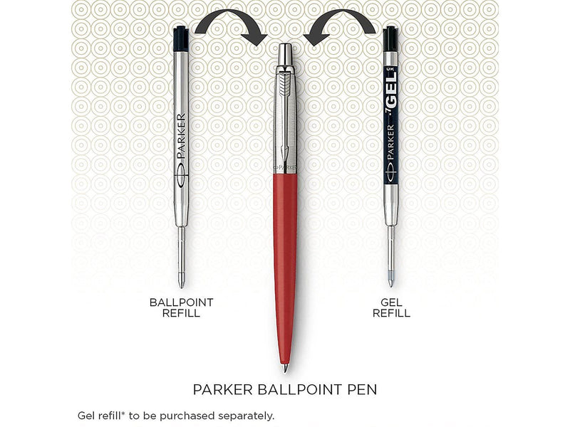 Parker Jotter Kugelschreiber | Chelsea Orange | Mittlere Spitze | Blau | Geschenkbox