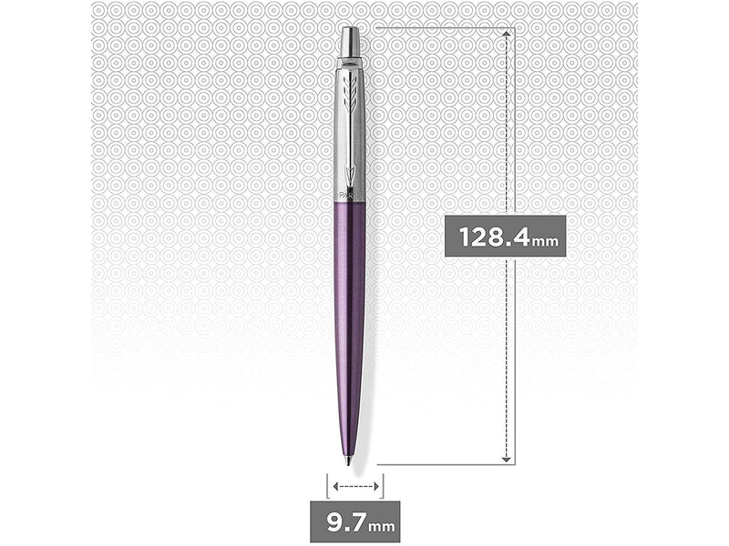 Parker Jotter Kugelschreiber | Victoria Violet | Mittlere Spitze | Blaue Tinte | Geschenkbox