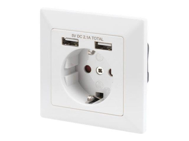 DIGITUS Socket with 2 USB ports