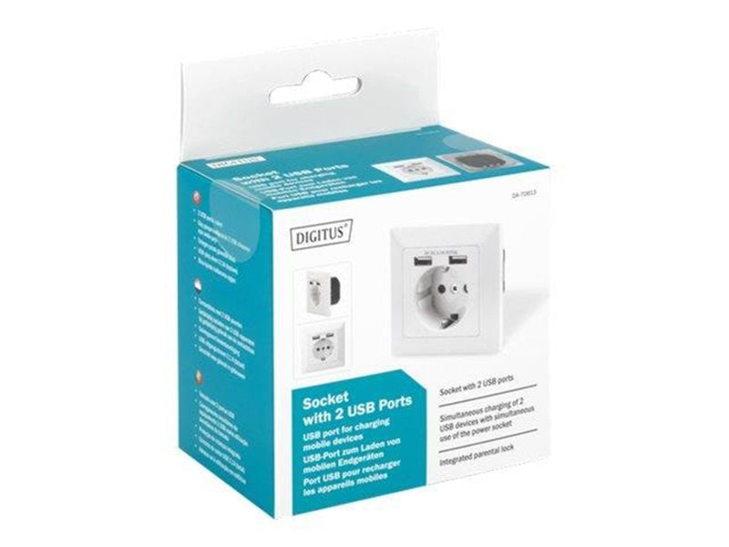 DIGITUS Socket with 2 USB ports