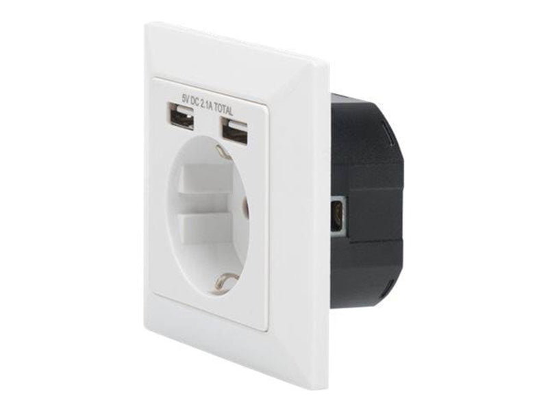 DIGITUS Socket with 2 USB ports
