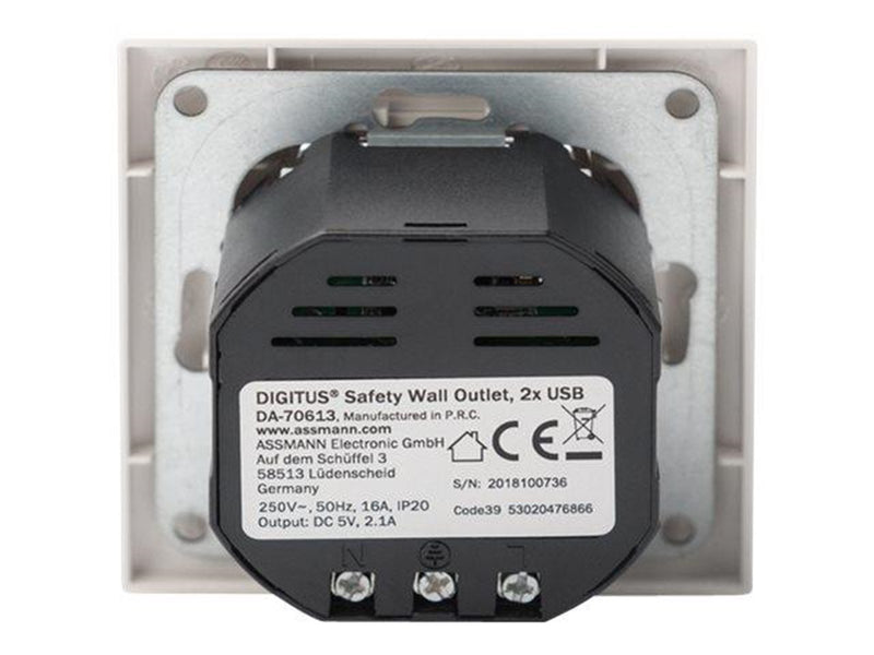 DIGITUS Socket with 2 USB ports