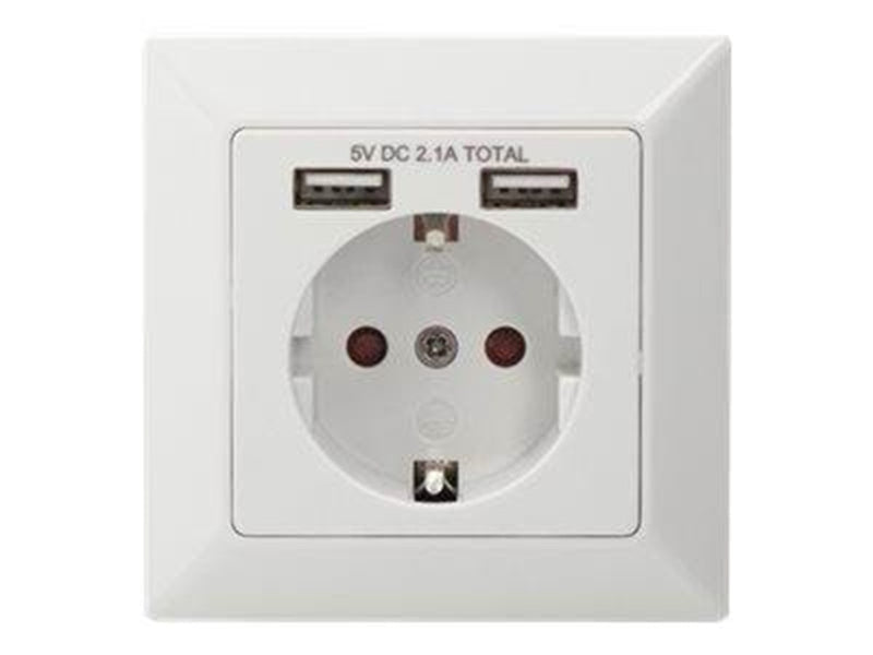 DIGITUS Socket with 2 USB ports